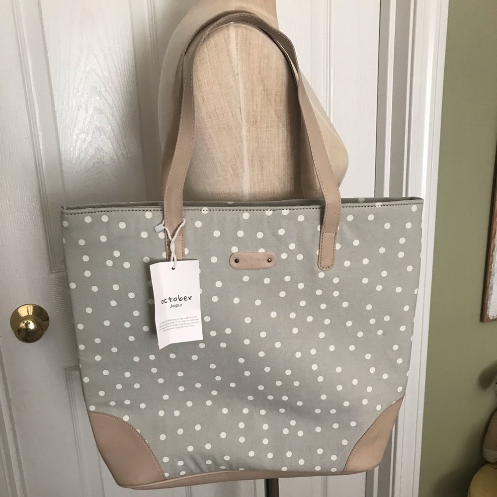 October Jaipur cotton canvas tote